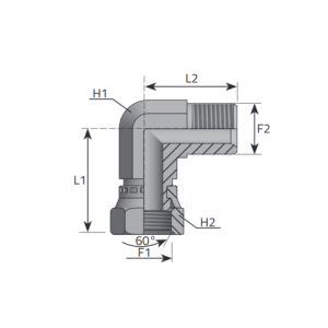 90° BSP (collīgie) adapteri ar konisku ārējo un kustīgu ieksējo vītni. (LMGK..FGG)